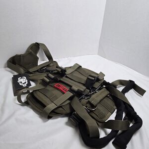 ONETIGRIS Dog Lift Harness Vest w/ Handle Size Small Tactical Dog Olive Green